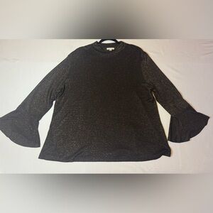 Women’s Erin London Mock Neck Rayon & Metallic Shirt. XXL